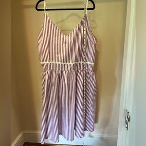 Striped swing dress plus size